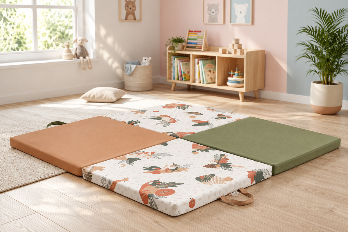 Tapis d'éveil pliable 4 panneaux de la gamme Neyli Essentiel